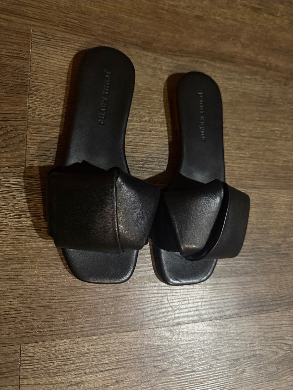 Jenni Kayne Black Padded Knot Slide Sandals